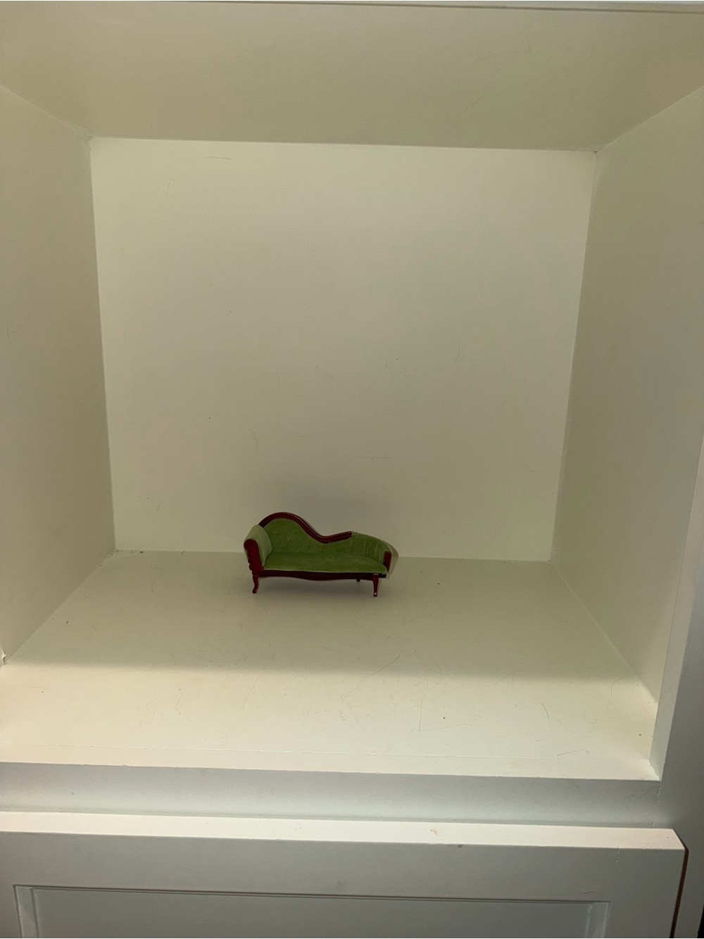 Miniature Green Chaise Lounge Wall Decor